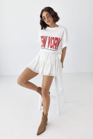 Футболка oversize з написом New York - Зображення 8