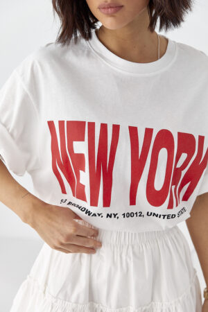 Футболка oversize з написом New York - Зображення 9