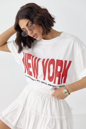 Футболка oversize з написом New York - Зображення 10